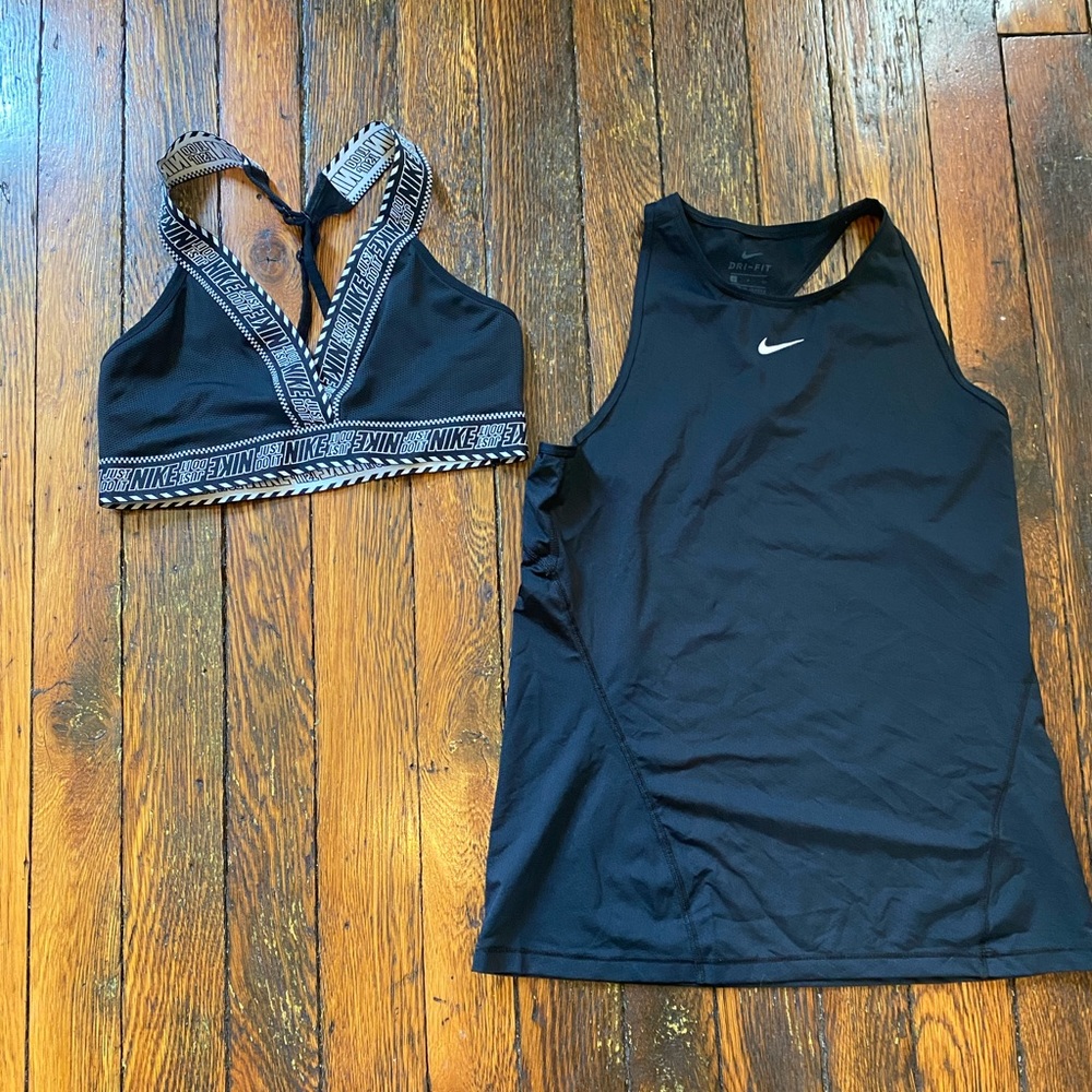Nike Triangle Sports Bra and Tank Top Bundle